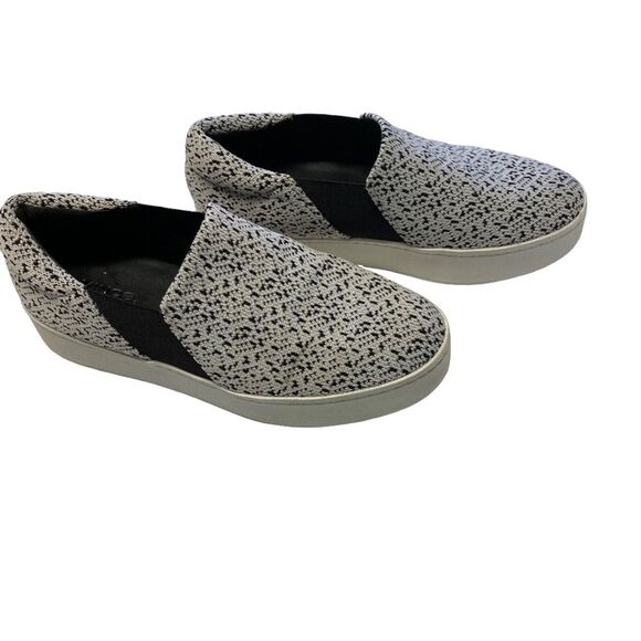 VINCE Warren Platform Slip-On Sneakers, black/white, Size 8.5 - Picture 3 of 6